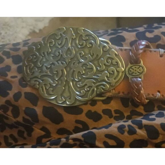 Lucky Brand Accessories - Lucky brand belt with buckle  leather with floral / Celtic inspired design women